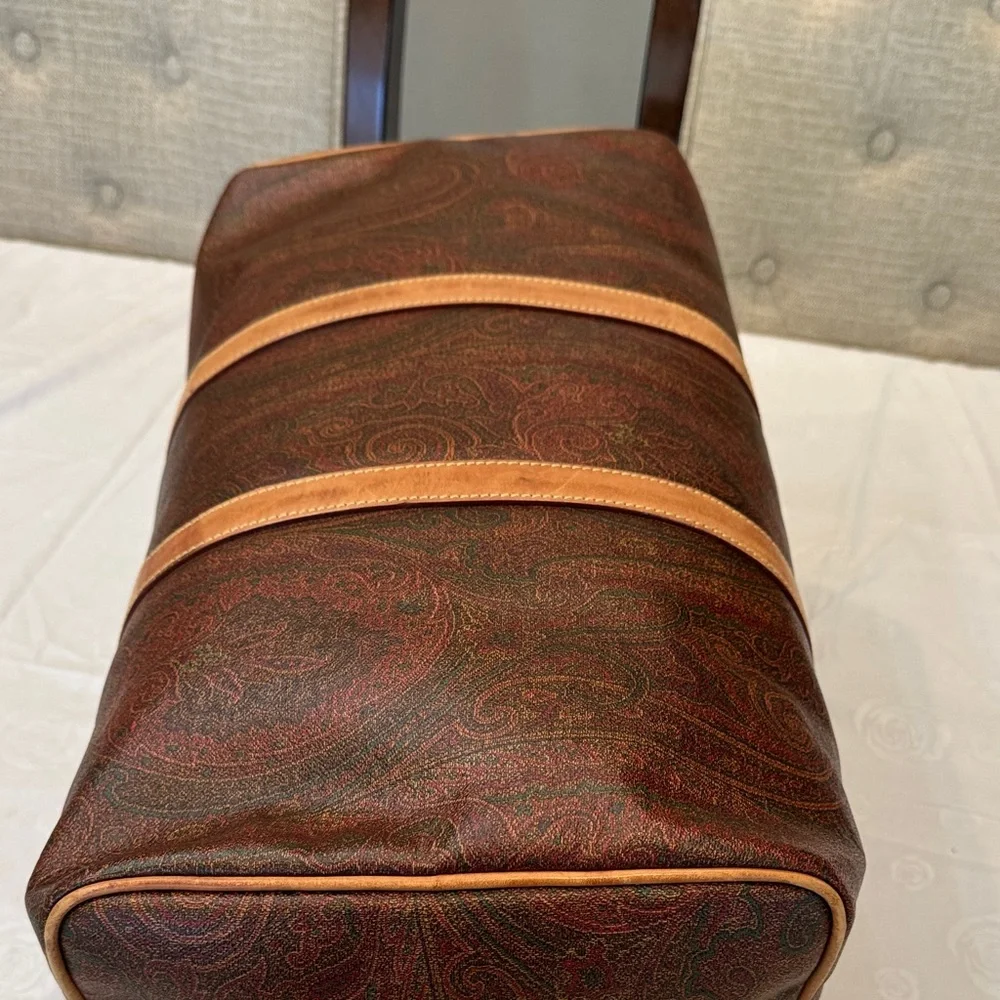 Authentic Etro Brown Paisley Travel Bag